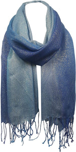 World of Shawls Wedding Party Occasion Self Glitter Shawl Scarf Wrap Hijab - World of Scarfs