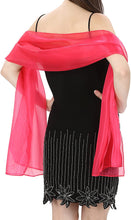 Load image into Gallery viewer, World of Shawls Silky Iridescent Scarf Wrap Stole Shawl For Wedding Bridal Bridesmaids Evening Wear Prom &amp; Parties - World of Scarfs
