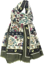 Load image into Gallery viewer, Classy Picturesque Fully Floral Printed Scarf for Women Ladies Shawl Wrap Stole by World of Shawls - World of Scarfs
