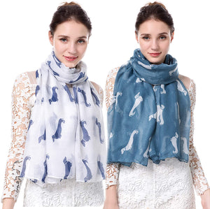 Christmas Bonanza Pack of 2 Scarves Wrap Shawl Scarf for Women Ladies - World of Scarfs