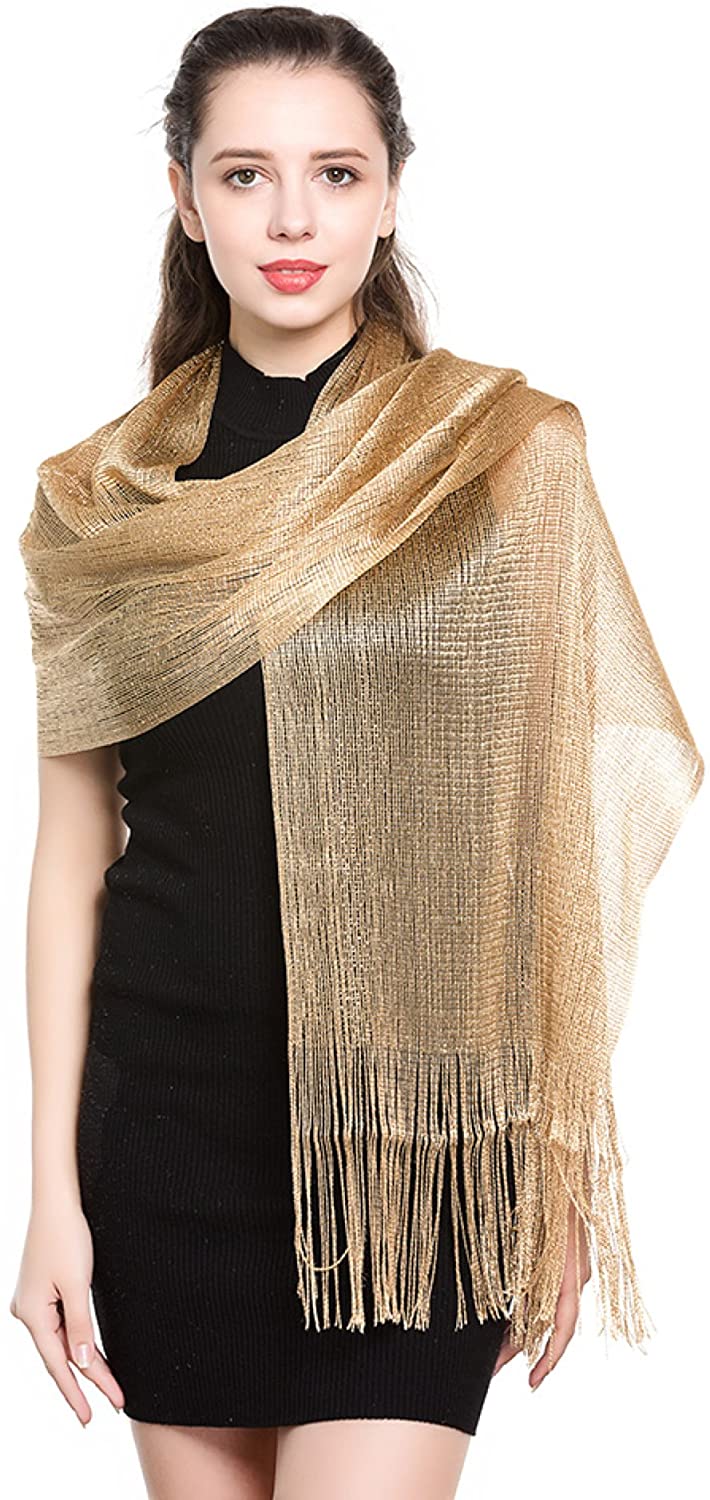 World of Shawls Scarf Wrap for Evening Dresses - Sheer Bridal Women's World of Shawls Scarf Wrap for Evening Dresses - Sheer Bridal Women's