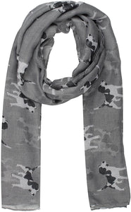 World of Shawls Pug Dog, Dachshund Dogs, Spaniel Dog, Jack Russell Print Scarf - All Seasons Lovely Soft Scarf Wraps Shawl Scarves - World of Scarfs