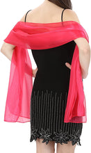 Load image into Gallery viewer, World of Shawls Silky Iridescent Scarf Wrap Stole Shawl For Wedding Bridal Bridesmaids Evening Wear Prom &amp; Parties - World of Scarfs
