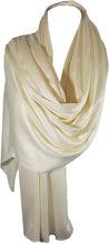 Load image into Gallery viewer, World of Shawls Luxuriously Smooth and Silky Large SATIN Shawl/Scarf/Wrap/Throw Wedding, Bridal, Bridesmaid, Cover Up - World of Scarfs
