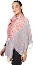 Load image into Gallery viewer, World of Shawls Ladies Floral Paisley Bordered Pashmina Feel Shawl Scarf Wrap Stole Luxuriously Warm Soft and Silky Touch - World of Scarfs
