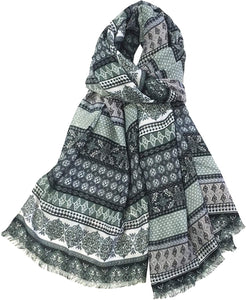 Vintage Bohemian Inspired Boho Style Long Fashion Scarf Scarves Wrap Shawl for Women Ladies by World of Shawls - World of Scarfs