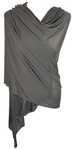 Ladies Jersey Scarf Wrap Stole Warm Soft Stretchy - World of Scarfs