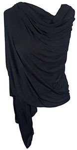 Ladies Jersey Scarf Wrap Stole Warm Soft Stretchy - World of Scarfs