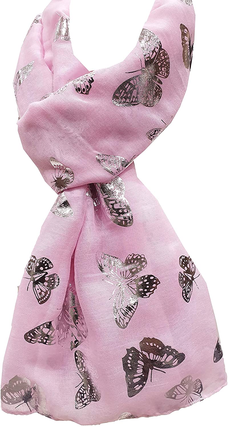 World of Shawls New Butterfly Print Ladies Celebrity Style Scarves Maxi, Scarf, Wrap, Sarong, shawls - World of Scarfs