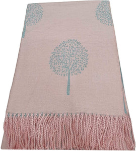 World of Shawls WINTER WARMER Reversible Thick Long Mulberry Tree Print Fashion Scarf Blanket Wrap - World of Scarfs
