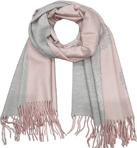 World of Shawls WINTER WARMER Reversible Thick Long Mulberry Tree Print Fashion Scarf Blanket Wrap - World of Scarfs