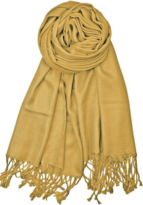World of Shawls Handcrafted Soft Pashmina Shawl Wrap Scarf in Solid Colors High Quality 100% Viscose - World of Scarfs