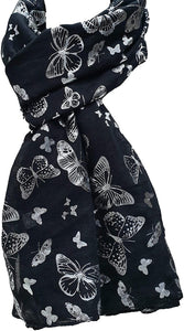 World of Shawls New Butterfly Print Ladies Celebrity Style Scarves Maxi, Scarf, Wrap, Sarong, shawls - World of Scarfs