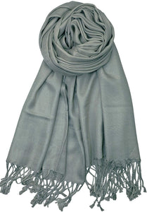 World of Shawls Handcrafted Soft Pashmina Shawl Wrap Scarf in Solid Colors High Quality 100% Viscose - World of Scarfs