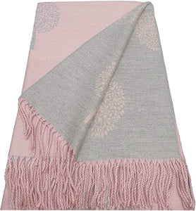 World of Shawls WINTER WARMER Reversible Thick Long Mulberry Tree Print Fashion Scarf Blanket Wrap - World of Scarfs