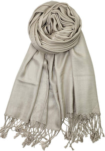 World of Shawls Handcrafted Soft Pashmina Shawl Wrap Scarf in Solid Colors High Quality 100% Viscose - World of Scarfs