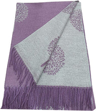 Load image into Gallery viewer, World of Shawls WINTER WARMER Reversible Thick Long Mulberry Tree Print Fashion Scarf Blanket Wrap - World of Scarfs
