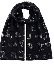 Load image into Gallery viewer, Glitter Dog Print Scarf - All Seasons Lovely Soft Scarf Wraps Shawl Scarves - World of Scarfs
