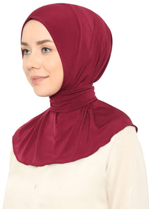 Ready To Go Instant Hijab for Ladies Girls Women With Tie Back Buttons Premium Quality Jersey Scarf - World of Scarfs