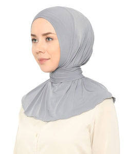 Ready To Go Instant Hijab for Ladies Girls Women With Tie Back Buttons Premium Quality Jersey Scarf - World of Scarfs